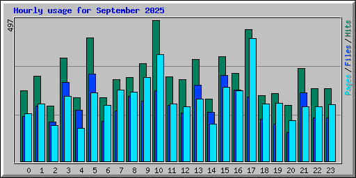 Hourly usage for September 2025