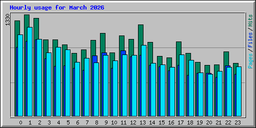 Hourly usage for March 2026